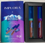 IMPLORA X RELAXA MATTE LIPCREAM LIP CREAM BARLEY AND GRAPE SET PAKET ISI 2 PC
