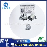 SMD Aluminium Electrolytic Capacitor 63V47UF Saiz 8*10.5mm Saiz Kecil SMD Capacitor 47uf 63v