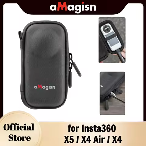 aMagisn Mini Camera Case Fit for Insta360 X5 / X4 Air / X4 ,Storable Camera Cage Lens Guards Storage