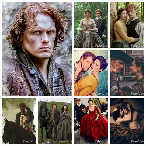 Outlander Classic TV Series 5D Diamond Painting Drama Cross Stitch Jamie Fraser Fantasy Movie Pictur