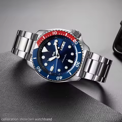 20 22mm Stainless steel men's watch chain For Seiko No. 5 SRPD63K1 SRPB41J1 green Water Ghost Casio 