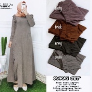 Setelan muslimah kaos yukky set 93 / setelan gamis kotak / baju setelan panjang / gamis muslimah / pakaian wanita muslim / celana wanita import / baju wanita