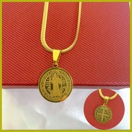 ☂ ● ▝ 【No Box】PADRE PIO Necklace Stainless Steel Gold padre pio necklace for women for men