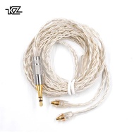 Kz Mmcx Cable Silver Plated Earphone As10 Zs10 Zst Es3 Ed12 Zs5 Zs6