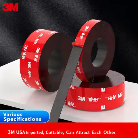 3M Magnetic Strong Adhesive Tape 1m 3m Blackboard Teaching AIDS Double-Sided Tape Waterproof Self-ad