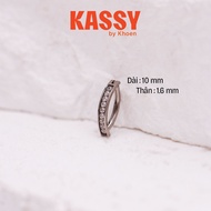 (1 Piece) Stone Straight Navel Piercing - Titanium G23 - Kassy