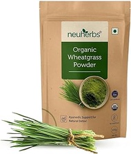 Green Velly Indian Neuherbs Organic Wheatgrass Powder | Ayurvedic Support For Natural Detox | Immunity Booster | Herbal Supplement | NON-GMO, Vegan, Antioxidant, Superfood | Certified Organic - 100g