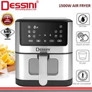 DESSINI ITALY 8L Electric Air Fryer Convection Oven Toaster Timer Oil Free Roaster Breakfast Machine