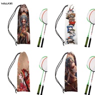 WALKIE Chinese Style Portable Badminton Racket Bag Tennis Racket Protection Drawstring Bags Fashion Velvet Storage Bag Case Outdoor Sport Accessories