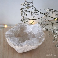 Hole Gift Degaussing Agate Ornaments Office Ornaments Natural Cornucopia White Crystal Shop Opening 