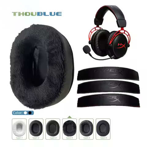 THOUBLUE Replacement Ear Pad For HyperX Cloud Silver,Cloud II,Cloud Alpha,Alpha PRO,Alpha S Earphone