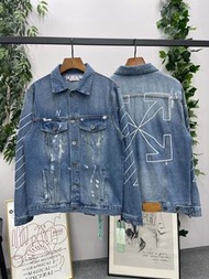 off-white 新logo刺繡款牛仔外套