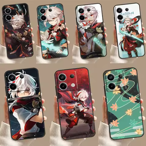 Genshin Impact Kaedehara Kazuha Case For Xiaomi Redmi Note 9 10 11 12 13 Pro Plus 9S 10S 11S 12S Red