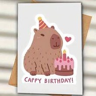 1pc Funny Capybara Birthday Card For Husband, Mom, Boyfriend, Dad, Sister, Wife - Best Birthday Gift