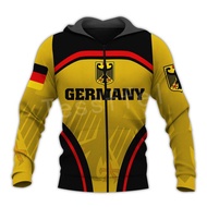 Tessffel เสื้อมีฮู้ดสำหรับผู้ชายและผู้หญิงใหม่ล่าสุดลายศิลปะธงชาติเยอรมันแขนยาวเสื้อกันหนาวฤดูใบไม้ร