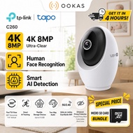 TP-Link Tapo C260 4K Face Recognition Camera + TC74 3K + C211 2K + TC70 1080p – Indoor Pan Tilt Smar