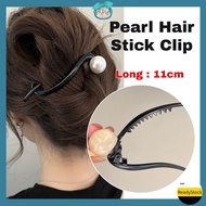 AIDA Pearl Hair Stick Clip Elegant Hairpin Stylish Hairpin with Delicate Pearl Accents Klip Rambut M