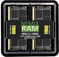 NEMIX RAM 96GB (2X48GB) DDR5 5600MHz PC5-44800 2Rx8 1.1V 262-PIN Non-ECC SODIMM Laptop PC Memory KIT