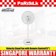 MISTRAL MHV912R-WH High Velocity Stand Fan with Remote Control(12")