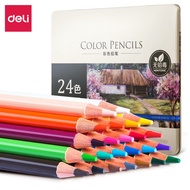 Deli Signature Colour Pencil Water Soluble Colouring School Ergonomic Shape Smooth Pencil Warna