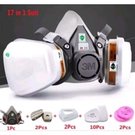 17in1 3M 6200 mask respirator half face painting spray respirator gas mask