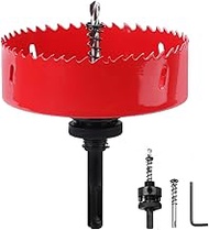 3 inch / 76mm Hole Saw with SDS Plus Arbor HSS Bi-Metal Hole Drilling Cutter for Wood Boards Plastic