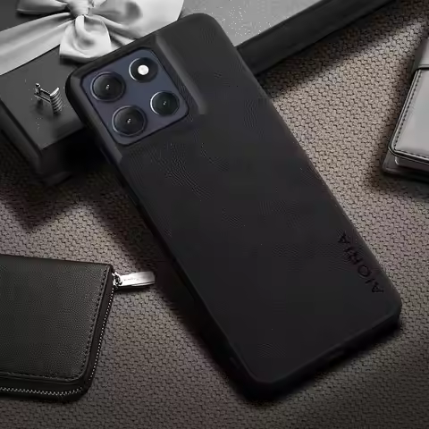 Case for Motorola Moto G86 Power coque Luxury Vintage cowhide pattern leather Phone cover funda for 