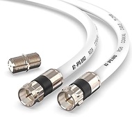 G-PLUG 10FT RG6 Coaxial Cable Connectors Set – High-Speed Internet, Broadband and Digital TV Aerial,