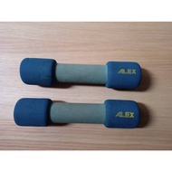 Made In Taiwan ALEX Rhythm Dumbbell C-0704 Blue 4 LB Pounds (1.8kg)/Pair (Used)
