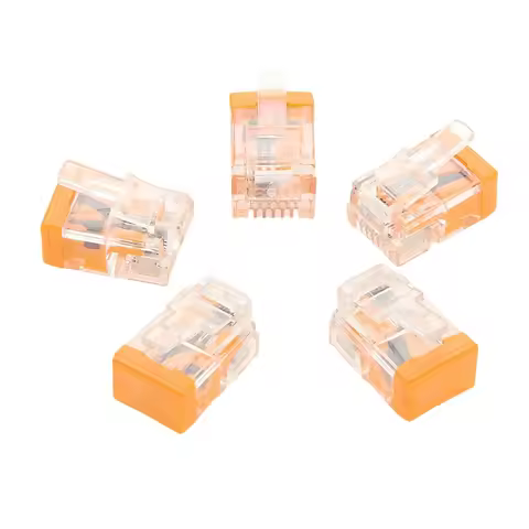 10PCS RJ12 6P6C Termination Resistor With 120Ohm RJ12 Modular Telephone Plug Terminator for RS485 Mo