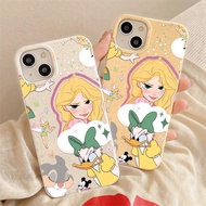 Angry Donald Duck Princess with Long Hair Iphone 11 12 13 14 15Pro Max IPX Xr Xs Max 7 8 6s Plus Wheat straw Soft Silicone Phone Case