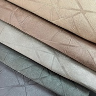 ADEL ANGELO Kain Langsir Blackout Bidang 110" Potong Meter Emboss Shiny Curtain Fabric