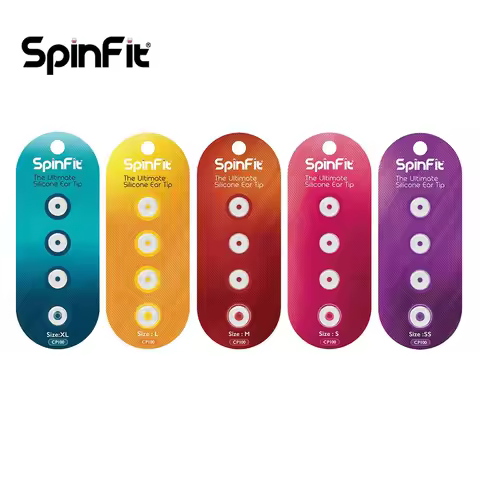 SpinFit CP100 CP800 CP145 (2 pairs) Patented 360 Degree Free Rotation Silicone Eartips for DUNU Earp