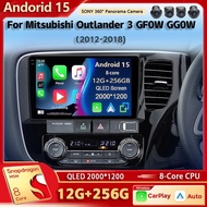 Android 15 Car Radio Multimedia Player For Mitsubishi Outlander 3 GF0W GG0W 2012 - 2018 Auto Carplay