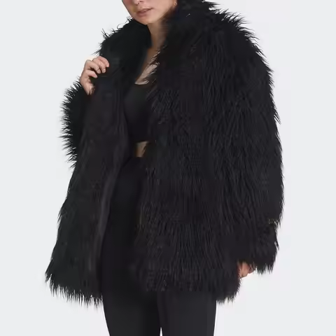 Adidas genuine Trefoil FUR JACKET Women's Faux Fur Jacket HG6678