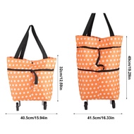 Trolley Bag Portable Multi-Function Foldable Tote Shopping Bag Reusable Grocery Bag Troli Pasar Bag 