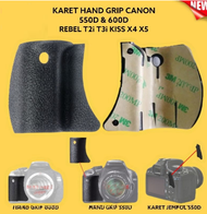 Main Front Right Rubber Hand Grip Karet grip Body Canon EOS 550D 600D Rebel T2i T3i Kiss X4 X5 with 