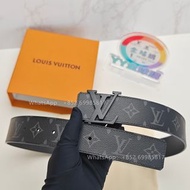 👏LV Initiales 40mm 雙面腰帶 黑灰 有齊禮盒 全實拍📸100%全新🆕 Louis Vuitton Matte Black Belt leather belt 男女通用 皮帶 生日禮物