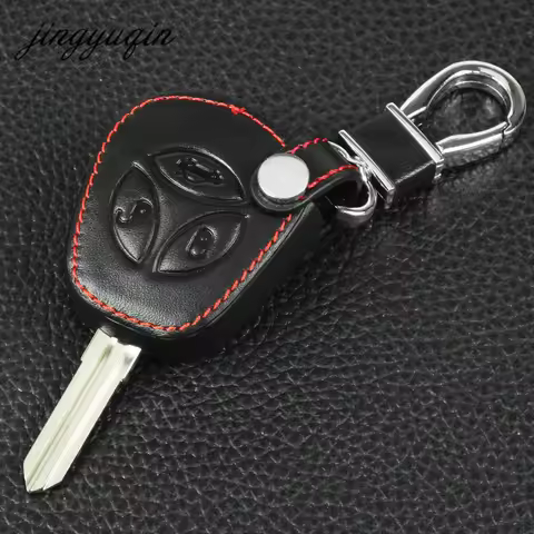 jingyuqin Car Styling Leather Car Key Cover Case Set Protector For LADA Priora Sedan Sport Kalina Gr