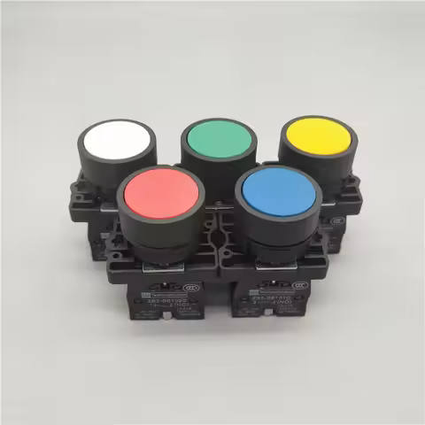 22mm Momentary Flat Push Button Switch XB2- EA31 EA42 ZB2-BE101C 102C NO/NC 10A Self Return Power St