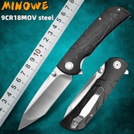 Mini Pocket Knife 9Cr18Mov Steel Folding Knife G10 Handl