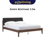 TUCSON 2.15M Solid Wood Queen Bed Frame Queen Bedframe Katil Kayu Queen Katil Queen Kayu Katil Divan Queen Divan 双人床架