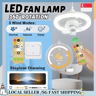 SG READY STOCK Ceiling Fan With Light Mini Ceiling Light With Fan LED Light - 360° Rotation Kitchen Exhaust Toilet Fan