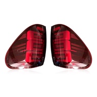 ไฟท้ายรถกระบะแต่งรถ1คู่ไฟท้ายไฟสัญญาณไฟข้าง LED เบรก DRL สำหรับ Mitsubishi L200 Triton Colt 2005 - 2