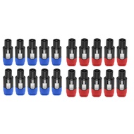 2025 Hot Style <br>10PC 4Pin NL4FC Speaker Connector Ohm Plug Speaker Audio Cable Adapter Twist Lock