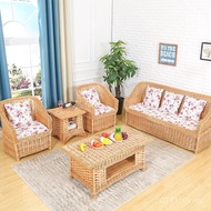 Wicker Wicker Living Room Sofa Five-Piece Set Rattan Furniture Single Double Balcony Rattan Chair Th