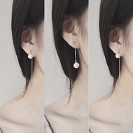 Bông tai nữ mẫu ngọc trai dáng dài  hàn quốc 8ly A888