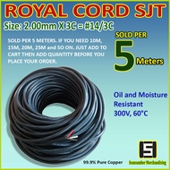 Royal Cord 2.00mm/3C or #14/3C Sold in 5 Meters