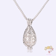 Fashion Women   Sterling Silver oysters Pendant Necklace Akoya Heart Pearl Necklace