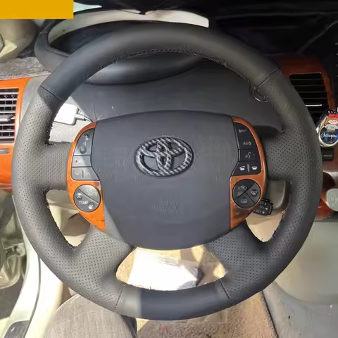 Customized Steering Wheel Cover for Toyota Prius 20(XW20) 2004 2005 2006 2007 2008 2009 Hand Stitche
